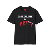 "Discipline is Art T-shirt with inspirational quote design"
"Motivational &