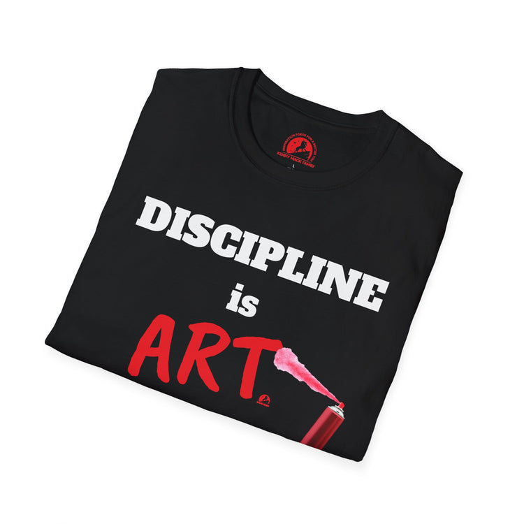 "Discipline is Art T-shirt with inspirational quote design"
"Motivational &