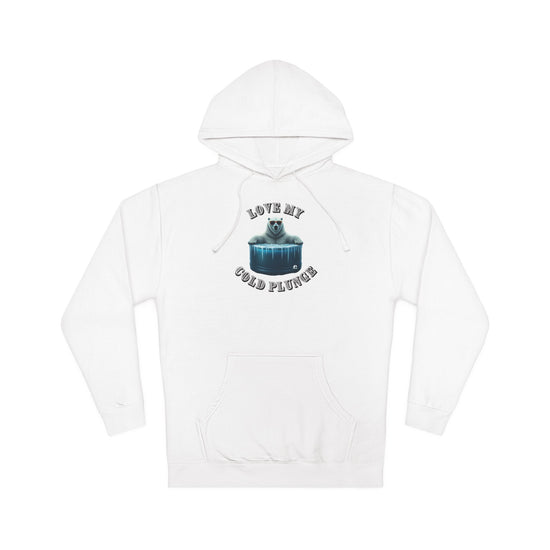 Love My Cold Plunge Unisex Hooded Sweatshirt - Cozy Wear for Wellness Enthusiasts