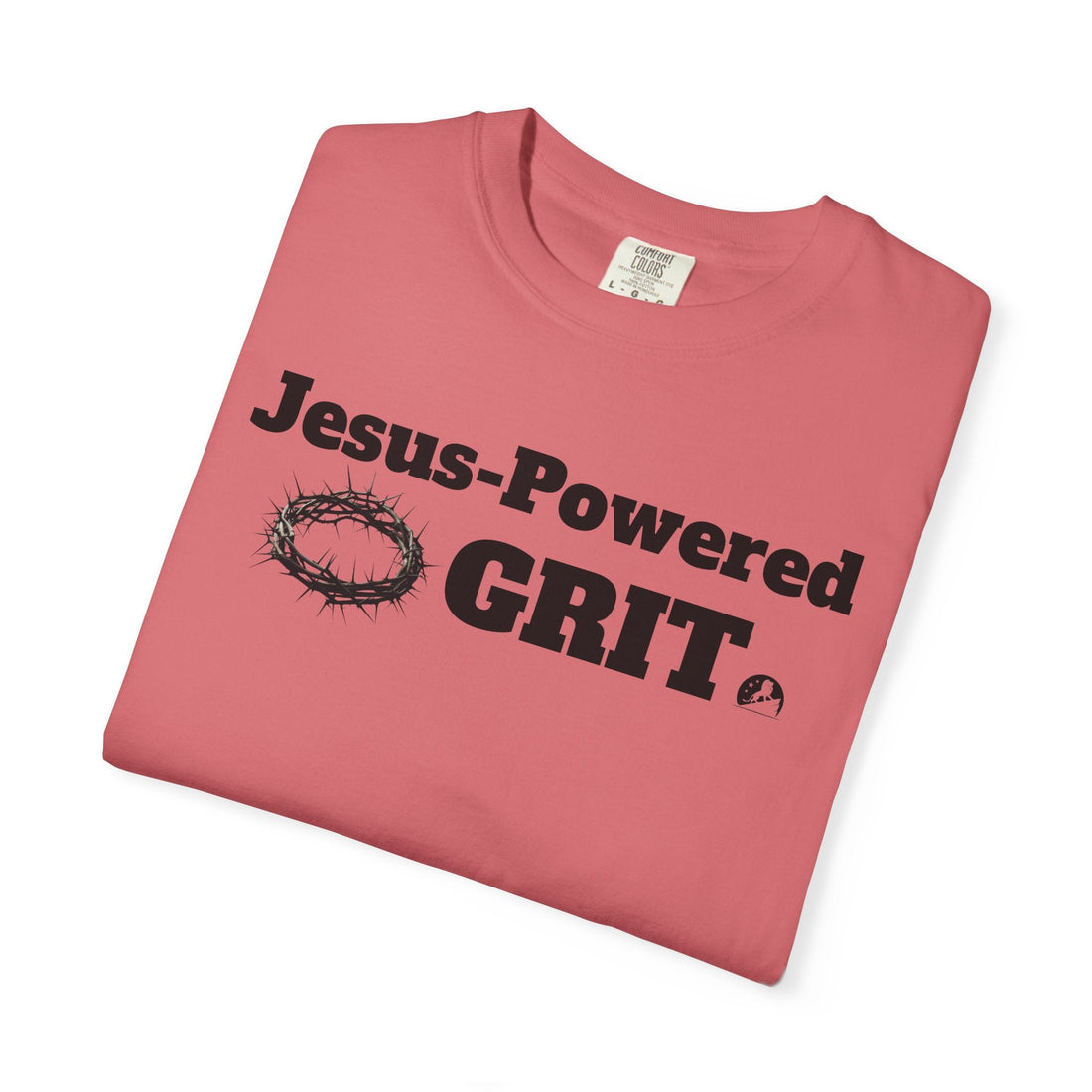 Fueled by Faith: The “Jesus Powered Grit” T-Shirt for Unshakable Believers
