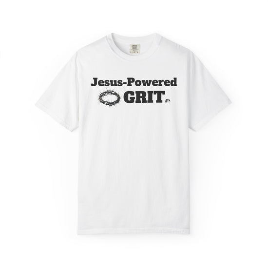 Jesus Powered Grit Faith T-shirt - Live Your Best Life
