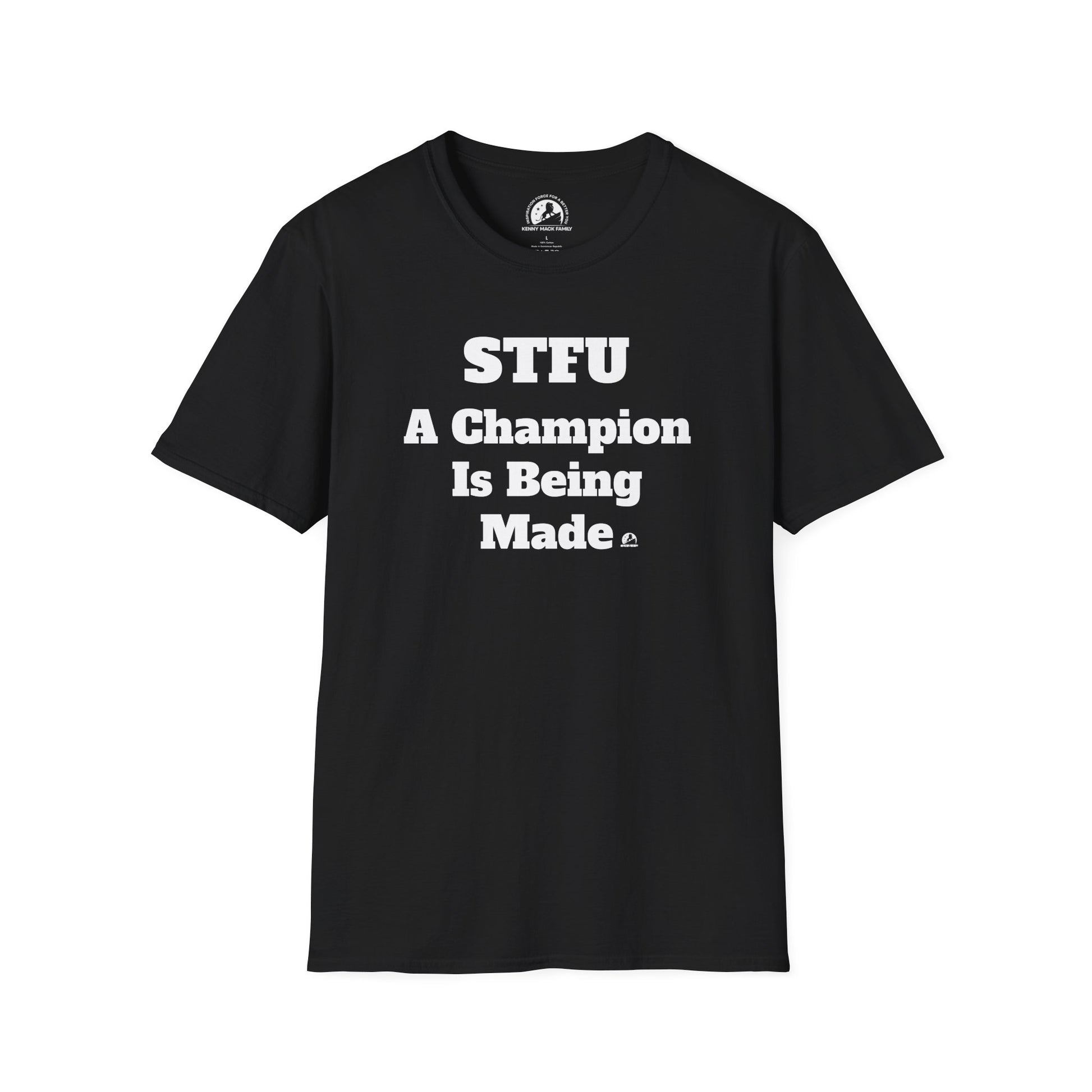 "STFU A Champion is Being Made shirt with bold motivational message"
"Motivational 'STFU A Champion is Being Made' t-shirt for hard-working individuals"
"Bold 'STFU A Champion is Being Made' shirt for those committed to success"
"Champion mindset 'STFU A Champion is Being Made' t-shirt for relentless achievers"
"STFU shirt with empowering message 'A Champion is Being Made' for hustlers"
"Tough love 'STFU A Champion is Being Made' shirt for those grinding toward success"
"No excuses 'STFU A Champion is Being