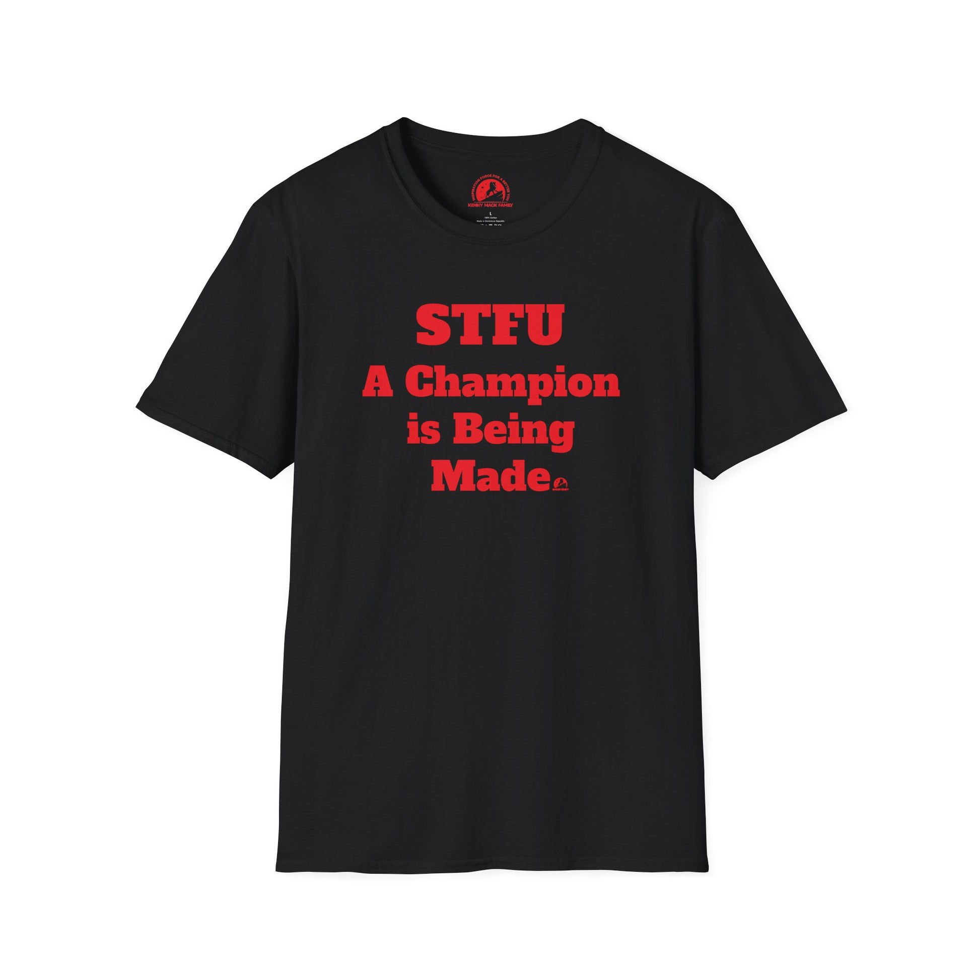 "STFU A Champion is Being Made shirt for unisex streetwear with bold motivational message"
"Unisex 'STFU A Champion is Being Made' t-shirt with streetwear vibe for success-driven individuals"
"Casual streetwear 'STFU A Champion is Being Made' shirt for those who hustle"
"Motivational 'STFU A Champion is Being Made' streetwear t-shirt for champions in the making"
"Empowering 'STFU A Champion is Being Made' unisex tee with bold message for achievers"
"Streetwear 'STFU A Champion is Being Made' 