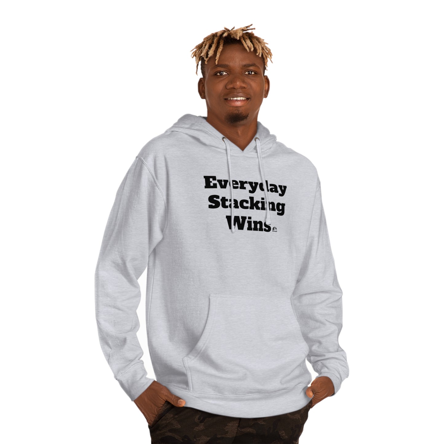 Motivational Hooded Sweatshirt - Everyday Stacking Wins