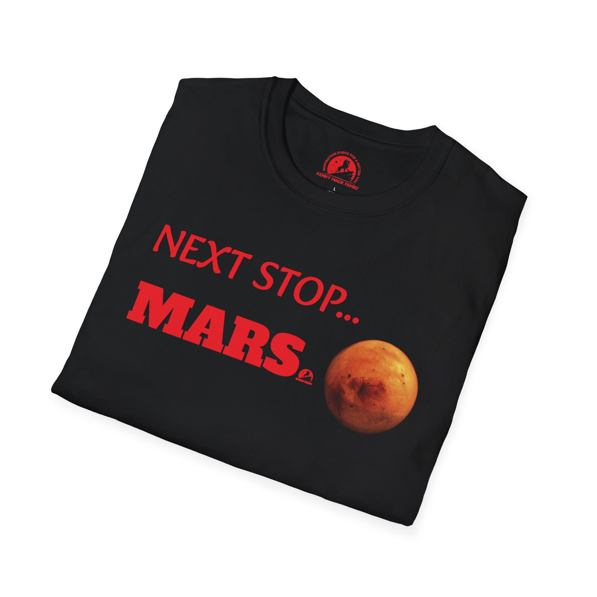 "Next Stop... Mars shirt with space exploration theme"
"Motivational 'Next Stop... Mars' t-shirt for space enthusiasts and dreamers"
"Astronaut-themed 'Next Stop... Mars' shirt for adventurous individuals"
"Outer space-inspired 'Next Stop... Mars' t-shirt for dreamers and explorers"
"Space exploration graphic tee with 'Next Stop... Mars' for goal-driven individuals"
"Ambition-driven 'Next Stop... Mars' t-shirt for those who dream big"
"Exploration and space-themed 'Next Stop... Mars' shirt for motivational 