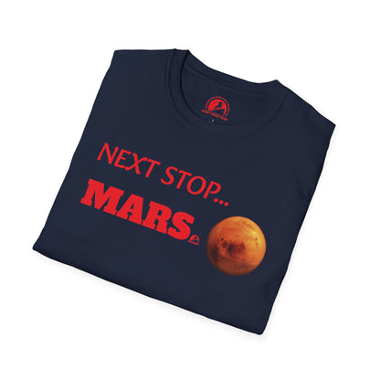 NEXT STOP... MARS - blk/red, green/red, navy/red.