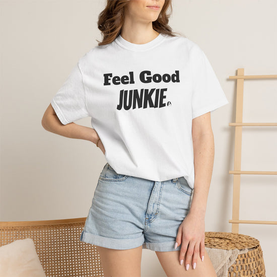 Feel Good Junkie Classic T-Shirt — Vintage Garment-Dyed Positive Vibes Tee