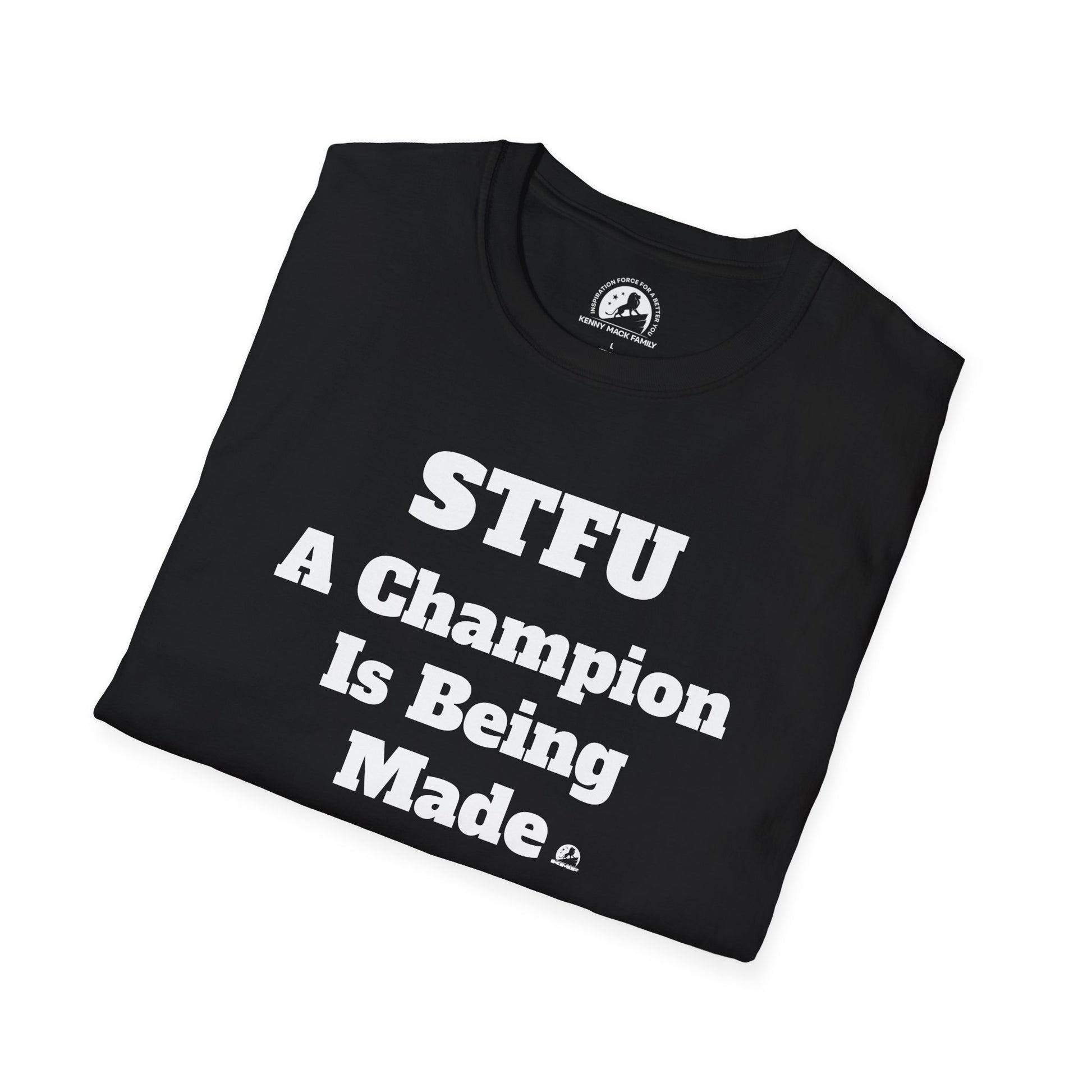 "STFU A Champion is Being Made shirt with bold motivational message"
"Motivational 'STFU A Champion is Being Made' t-shirt for hard-working individuals"
"Bold 'STFU A Champion is Being Made' shirt for those committed to success"
"Champion mindset 'STFU A Champion is Being Made' t-shirt for relentless achievers"
"STFU shirt with empowering message 'A Champion is Being Made' for hustlers"
"Tough love 'STFU A Champion is Being Made' shirt for those grinding toward success"
"No excuses 'STFU A Champion is Being