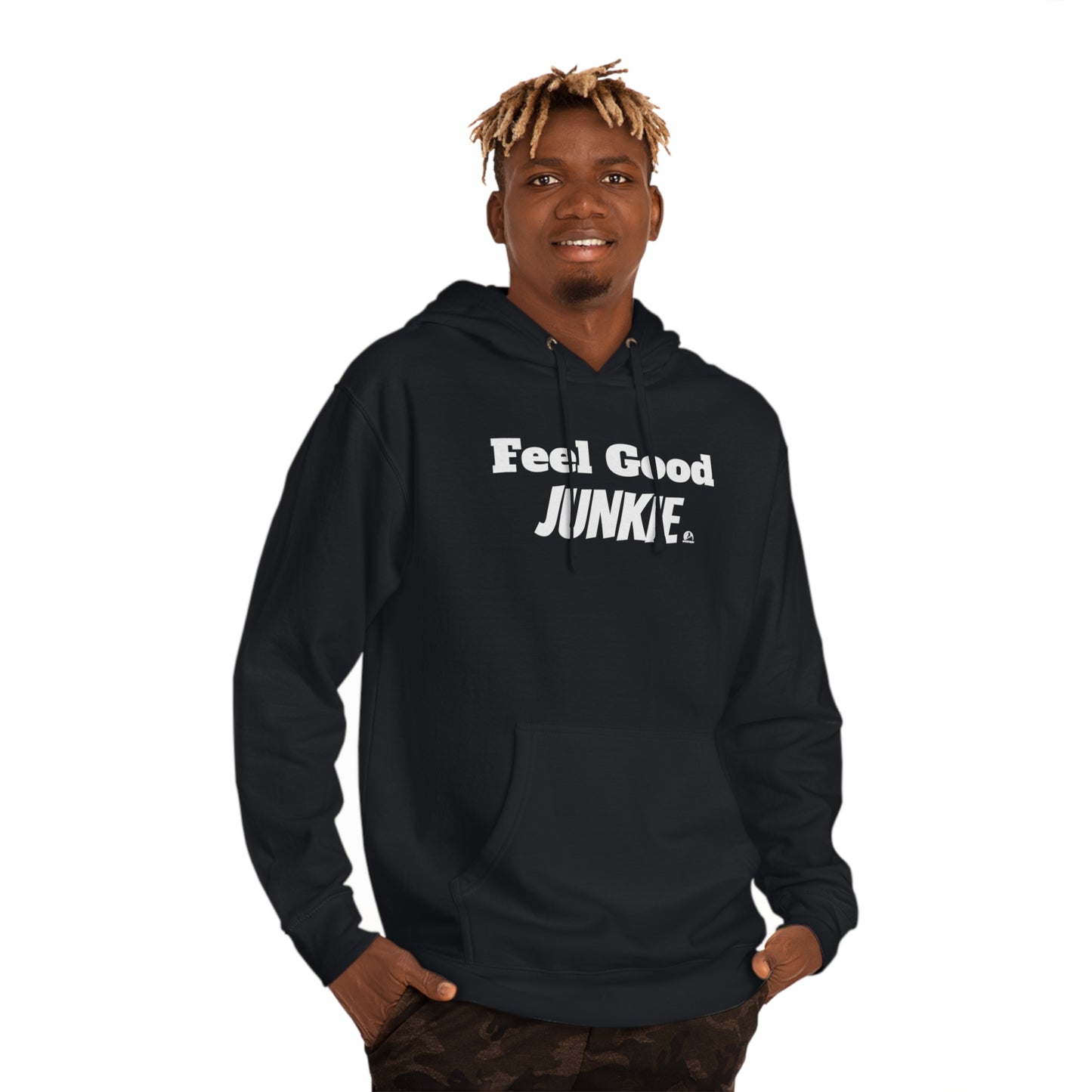 Hooded Sweatshirt - Feel Good Junkie Design