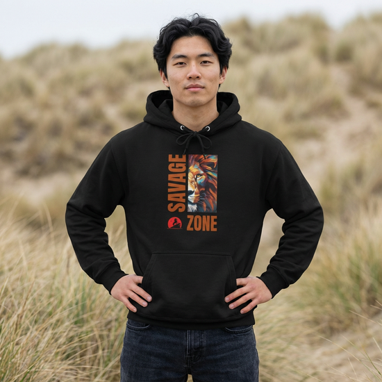 Savage Zone Fleece Hoodie — "Tap Into Your Savage" Motivational 3-Panel Hoodie