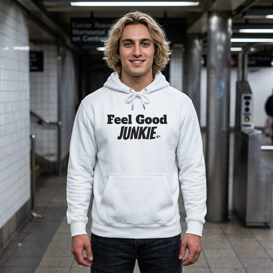 Feel Good Junkie Fleece Hoodie — "Dopamine Release for Stacking Wins"