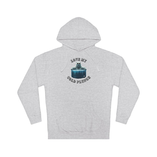Love My Cold Plunge Unisex Hooded Sweatshirt - Cozy Wear for Wellness Enthusiasts