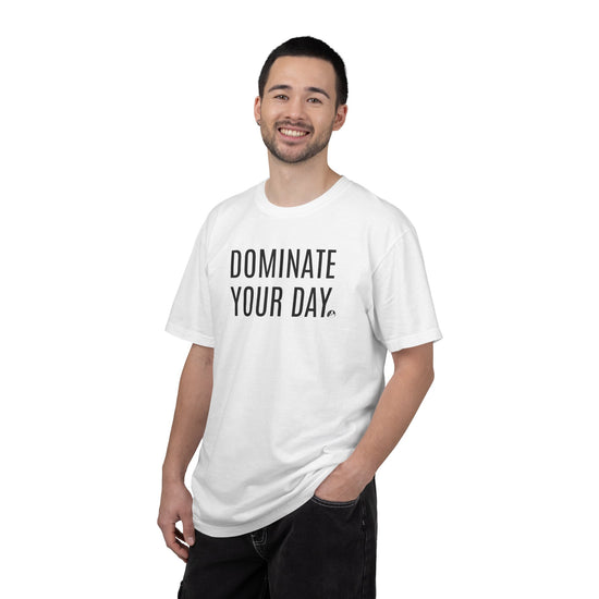 Dominate Your Day Signature T-Shirt — "Tap into Your Disciplines" Motivational Tee