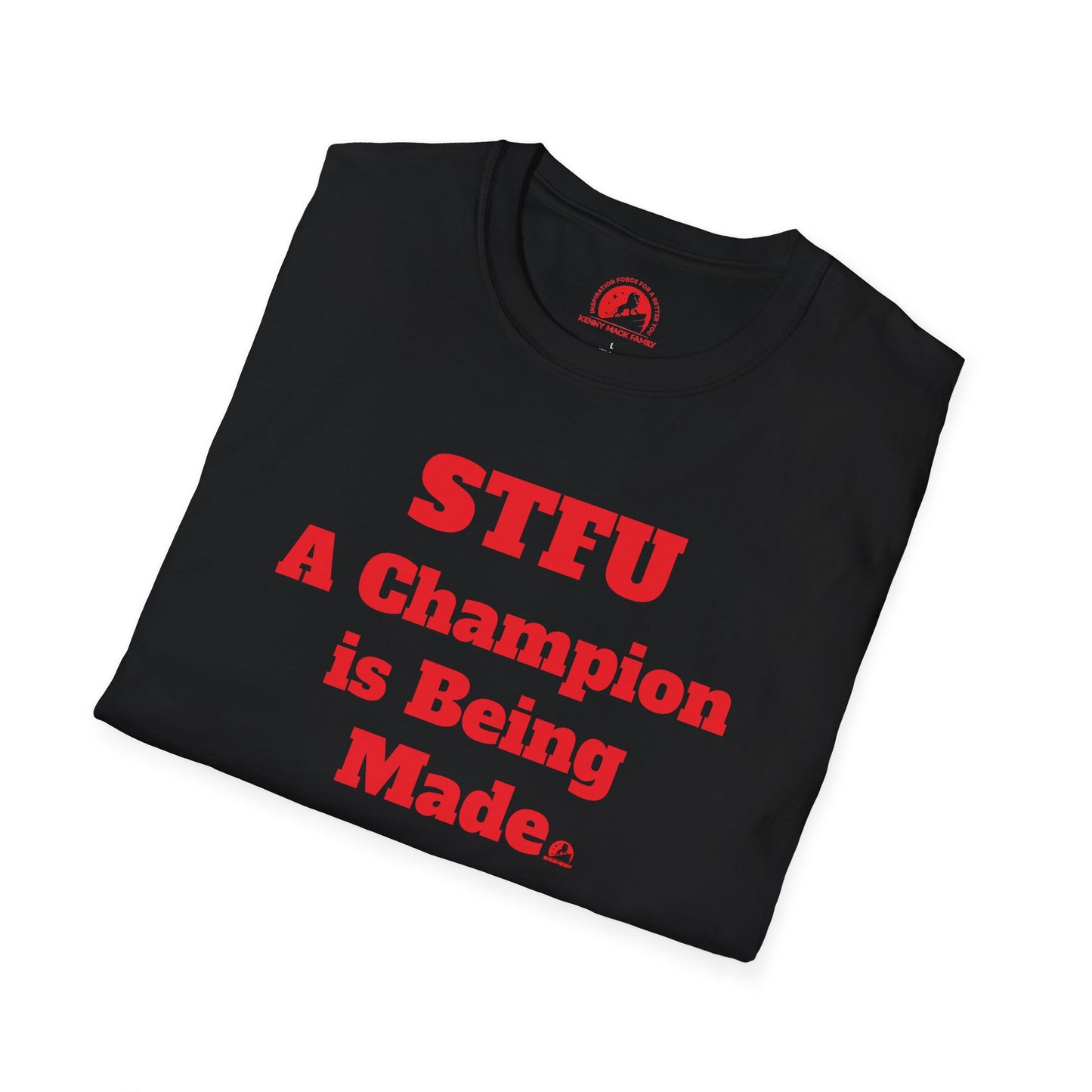 "STFU A Champion is Being Made shirt for unisex streetwear with bold motivational message"
"Unisex 'STFU A Champion is Being Made' t-shirt with streetwear vibe for success-driven individuals"
"Casual streetwear 'STFU A Champion is Being Made' shirt for those who hustle"
"Motivational 'STFU A Champion is Being Made' streetwear t-shirt for champions in the making"
"Empowering 'STFU A Champion is Being Made' unisex tee with bold message for achievers"
"Streetwear 'STFU A Champion is Being Made' 