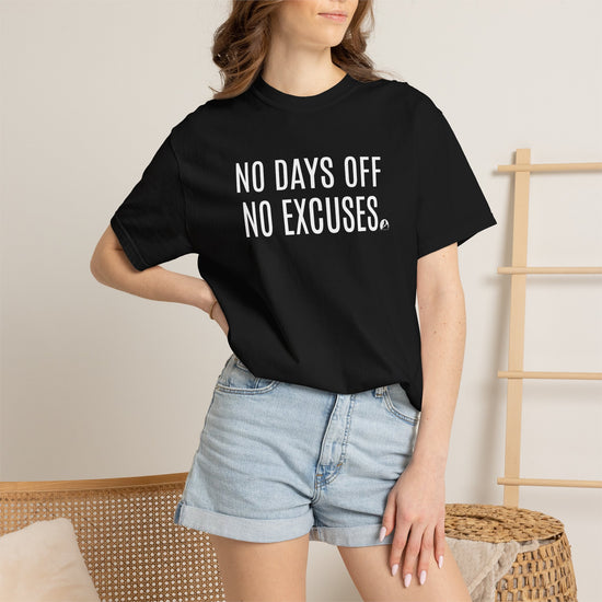 No Days Off No Excuses Classic T-Shirt — Motivational Fitness Tee