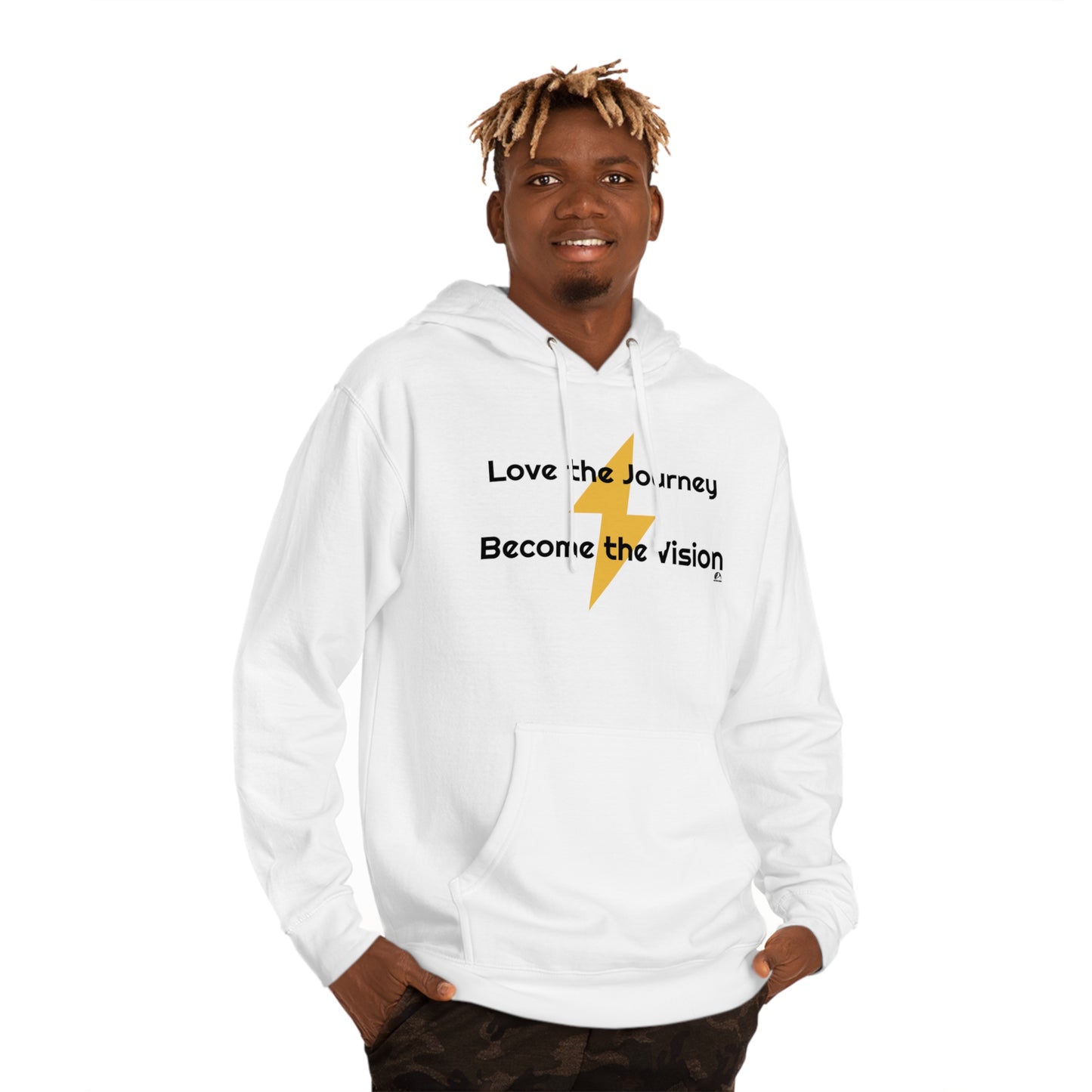 Love the Journey Become the Vision Unisex Hooded Sweatshirt Evolve Into The Best Version of You